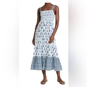 Playa Lucila Smock Border Print Maxi Dress XS